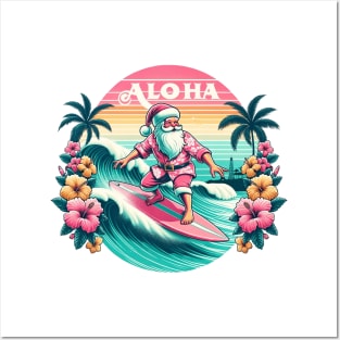 Hawaiian Santa Posters and Art